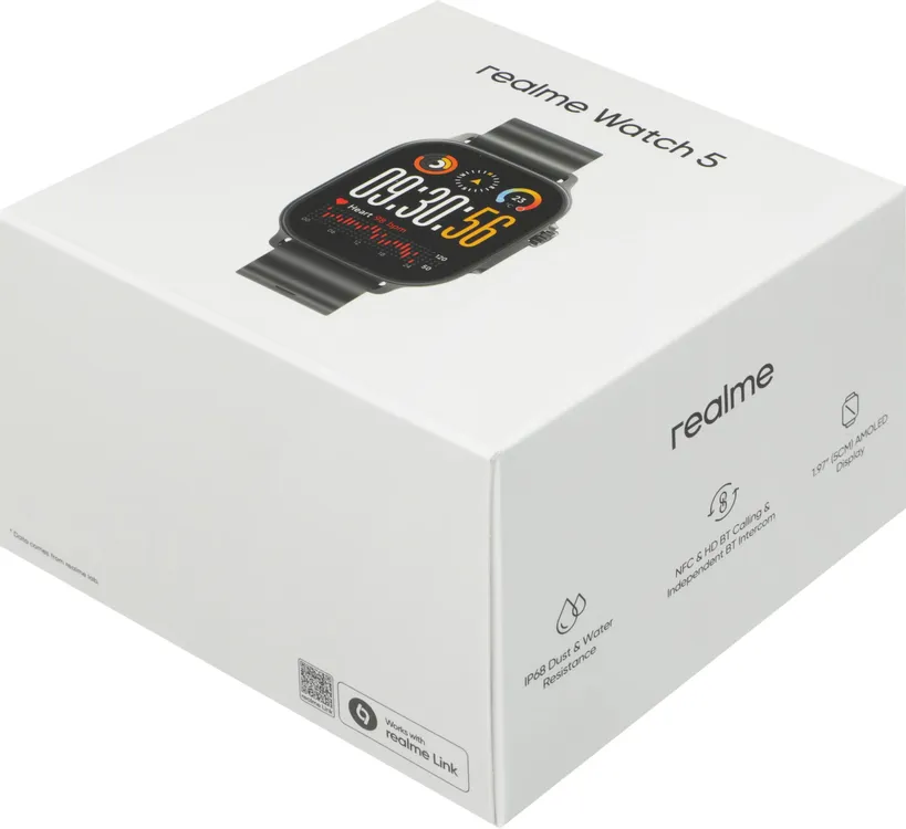 Смарт часы REALME RMW2501 REALME WATCH 5 ЧЕРНЫЙ (6941764468771) фото