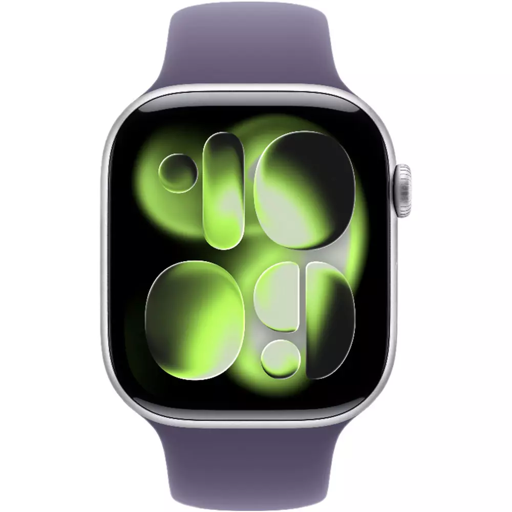 Смарт часы Apple Watch Series 11 GPS 46mm Silver Aluminium Case with Purple Fog Sport Band - S/M (MEV94RK/A) фото