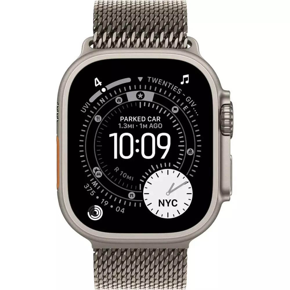 Смарт часы Apple Watch Ultra 3 GPS + Cellular 49mm Natural Titanium Case with Natural Titanium Milanese Loop - Large,Model A3281 (MF0E4QR/A) фото