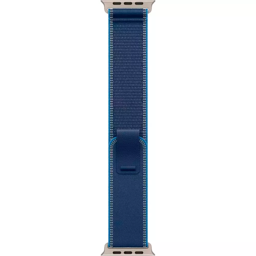 Смарт часы Apple Watch Ultra 3 GPS + Cellular 49mm Natural Titanium Case with Blue/Bright Blue Trail Loop - M/L (MEWU4QR/A) фото