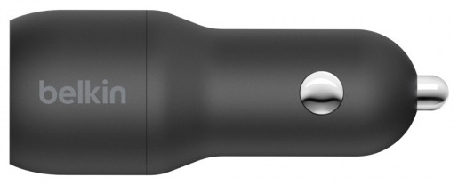 Автомобильное зарядное устройство Belkin, 24W Dual USB-A, USB-A-Lightning, 1m, Black (CCD001bt1MBK) фото