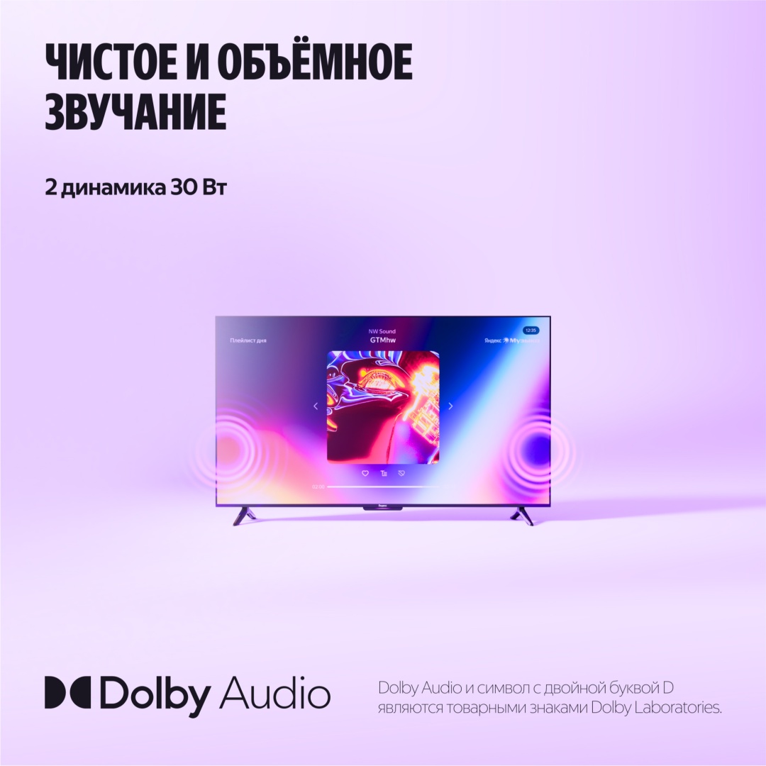Телевизор Яндекс Бейсик QLED + 55" (YNDX-00080) фото