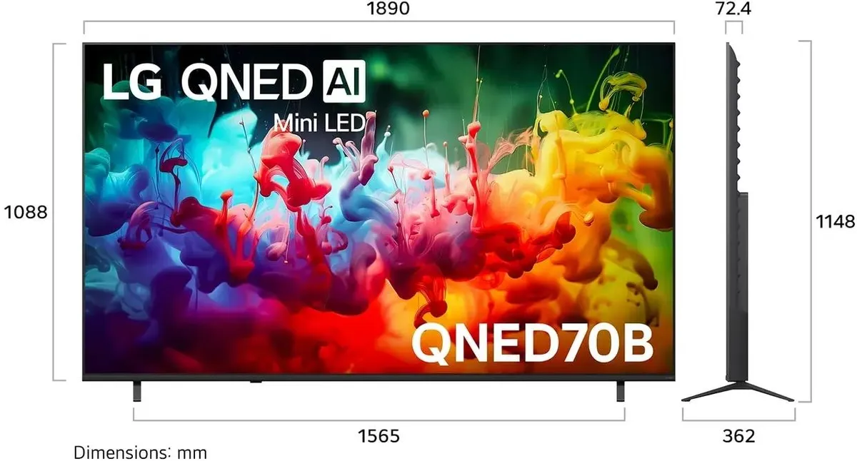 Телевизор LG QNED70 Mini LED 85" QNED 4K UHD (85QNED70B6A) фото