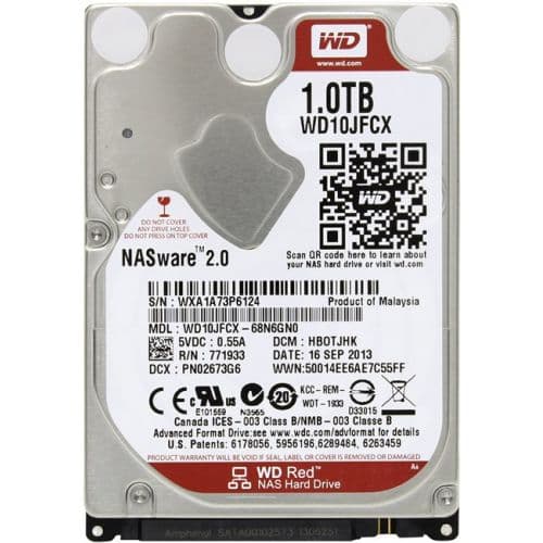 картинка Жесткий диск для ноутбука  WD RED 1Tb 16Mb 2,5" ATA6Gb 5400rpm для NAS систем  WD10JFCX от магазина itmag.kz