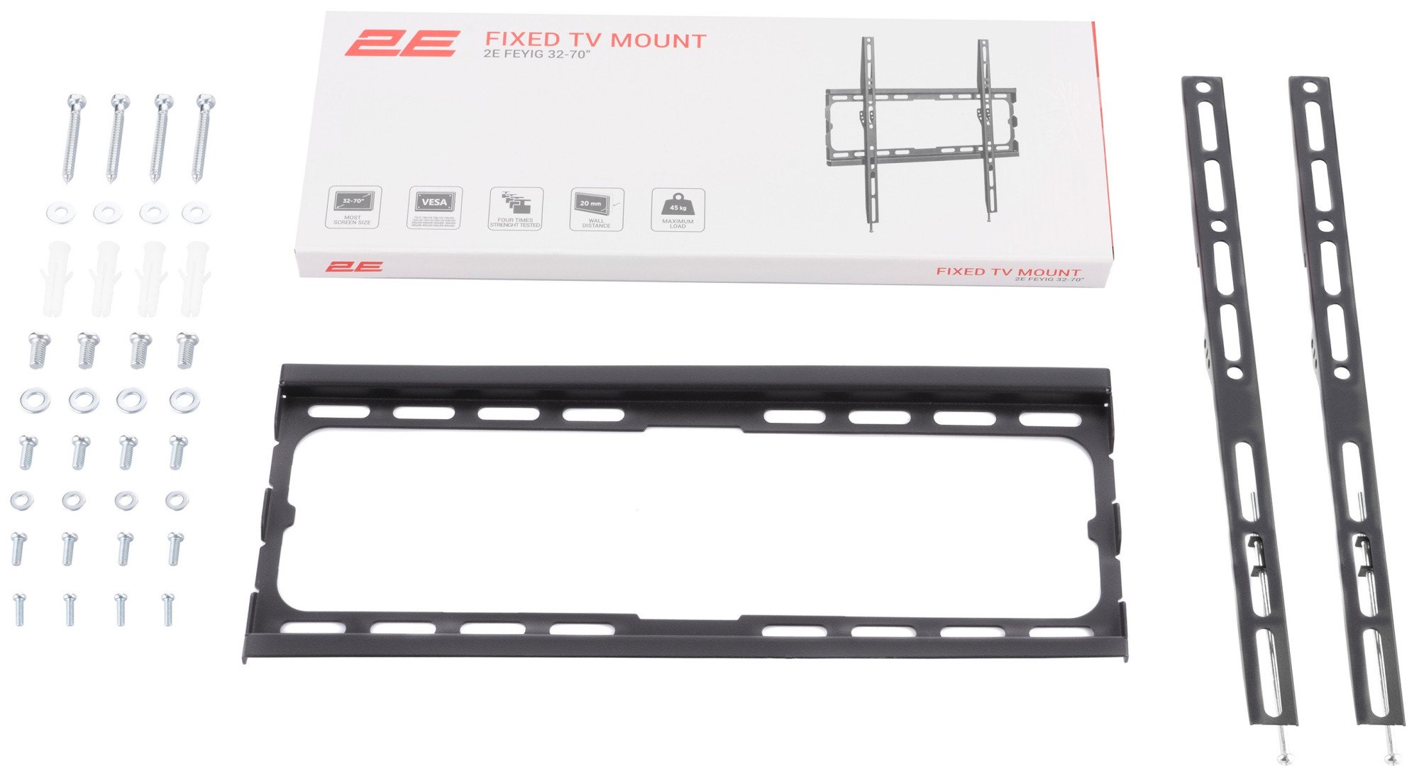 Кронштейн для ТВ 2E Feyig, 32"-70", до 45 кг (2E2GEN3270FIX) фото