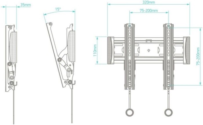 Кронштейн для ТВ Onkron TM4, 17"-37", до 18.2 кг (TM4) фото