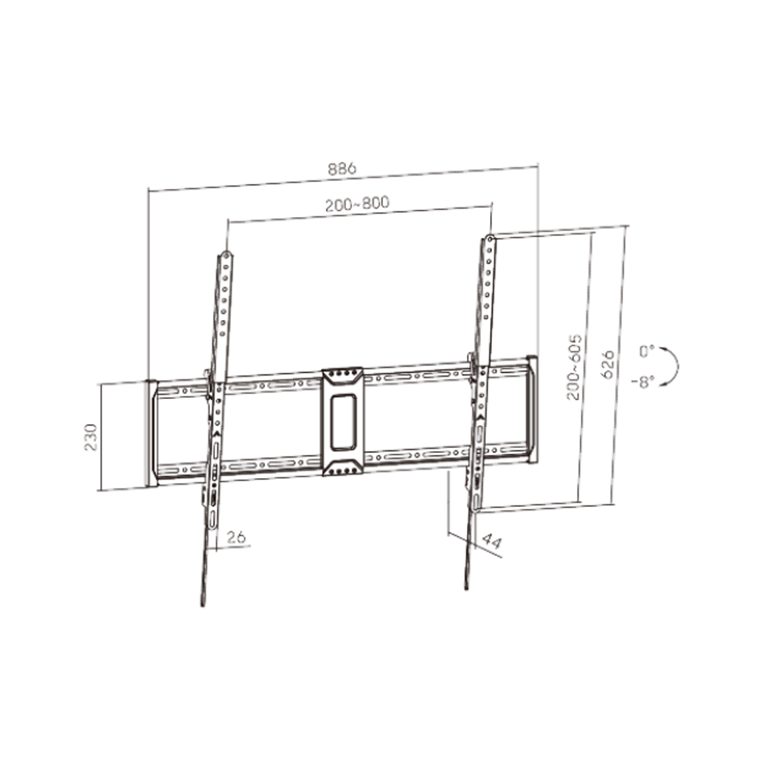 Кронштейн XG WA-43100T для ТВ и мониторов 43"-100" (WA-43100T) фото