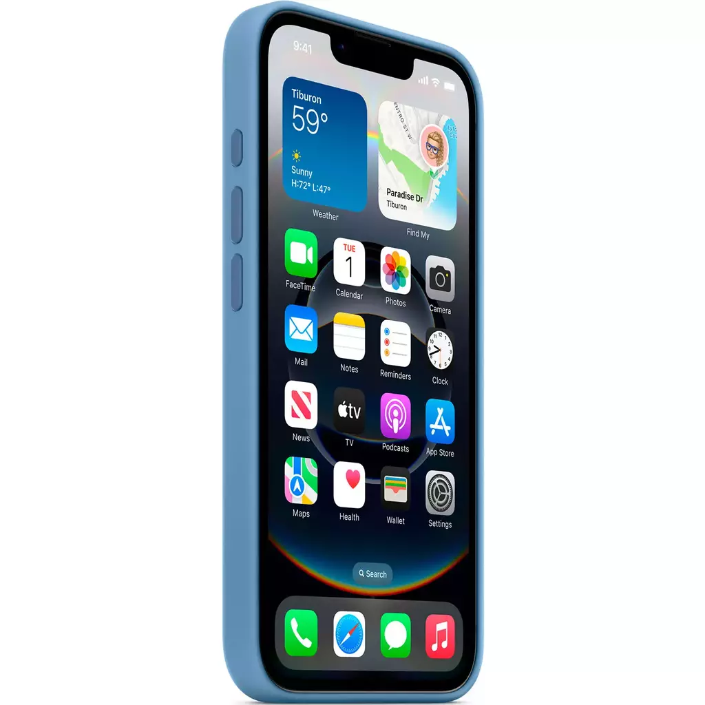 Чехол для iPhone 16e Silicone Case – Winter Blue (MD3Q4ZM/A) фото