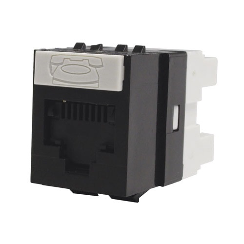 Информационный разъём MOLEX GSC Cat.5e, 568A/B, с защитной шторкой, чёрный (KSJ-00024-04) фото