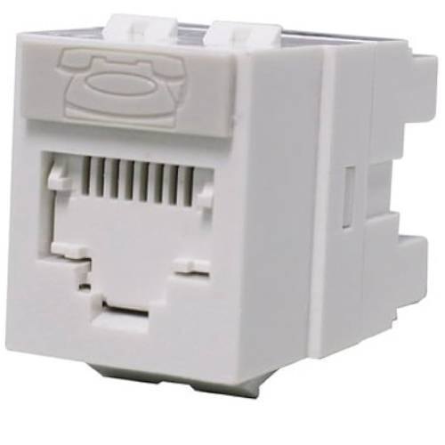 Информационный разъём MOLEX GSC Cat.6, 568A/B, с защитной шторкой, белый (KSJ-00018-02) фото