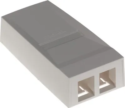 Накладная коробка MOLEX PowerCat Synergy, 2 порта, без модулей (unloaded), цвет белый (SSY-00014-02) фото