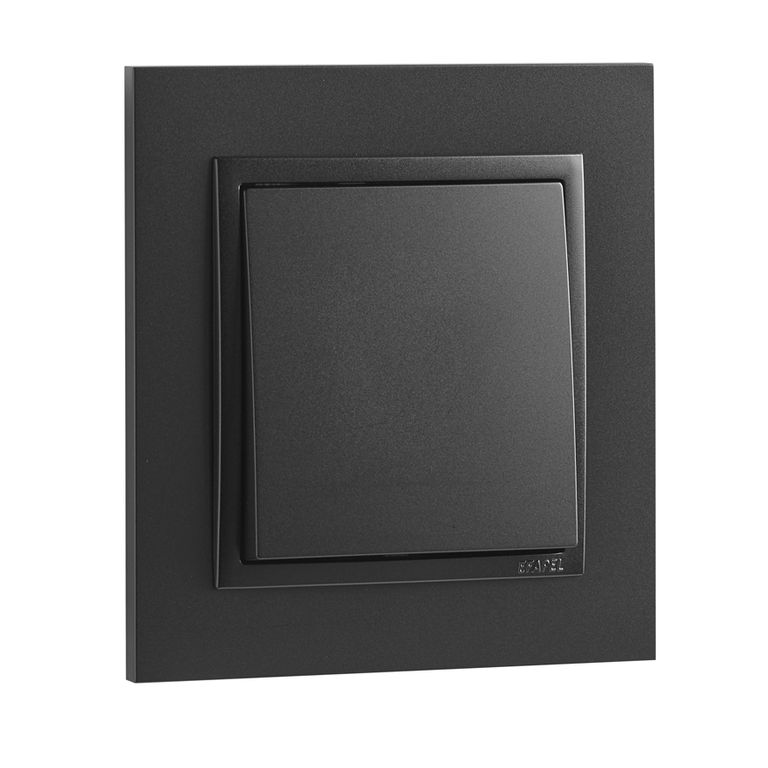 Рамка EFAPEL Logus90 1-постовая, плоская, универсальная, чёрный матовый (90910 TRR) фото
