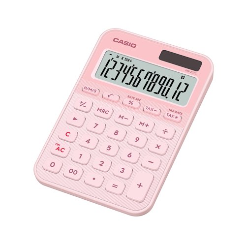 Калькулятор настольный CASIO MS-20YC-LP-W-EP cветло-розовый (MS-20YC-LP-W-EP) фото