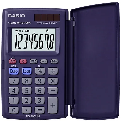 Калькулятор карманный CASIO HS-8VA-W-EP (HS-8VA-W-EP) фото