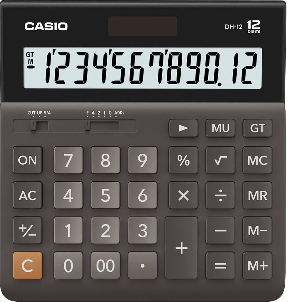 Калькулятор настольный CASIO DH-12-BK-S-EP (DH-12-BK-S-EP) фото
