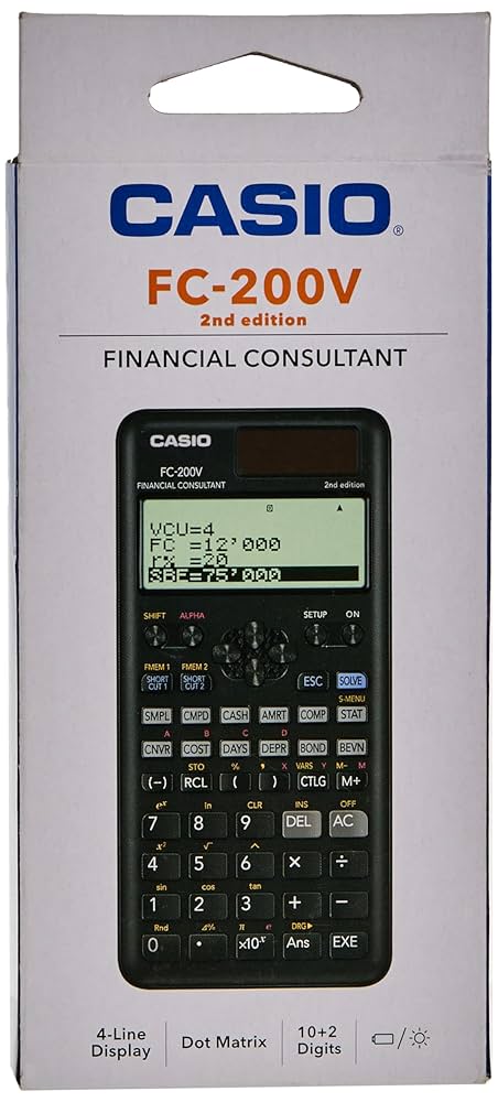 Калькулятор финансовый CASIO FC-200V-2-W-ET (FC-200V-2-W-ET) фото