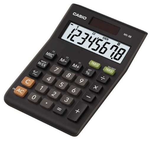 Калькулятор настольный CASIO MS-8B-S-EC (MS-8B-S-EC) фото