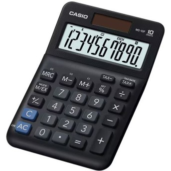 Калькулятор настольный CASIO MS-10F-WA-EP черный (MS-10F-WA-EP) фото
