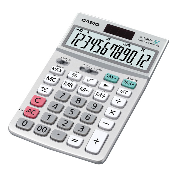 Калькулятор настольный CASIO JF-120ECO-W-EP (JF-120ECO-W-EP) фото