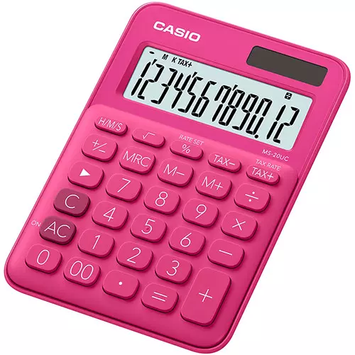 Калькулятор настольный CASIO MS-20UC-RD-W-EC (MS-20UC-RD-W-EC) фото