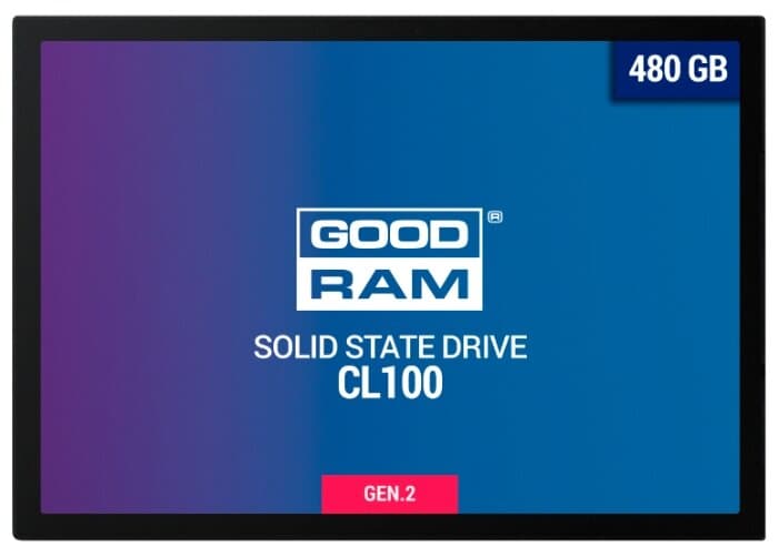 картинка Твердотельный накопитель  480GB SSD GOODRAM CL100 2.5” SATA3 R520Mb/s W400MB/s SSDPR-CL100-480-G2 от магазина itmag.kz