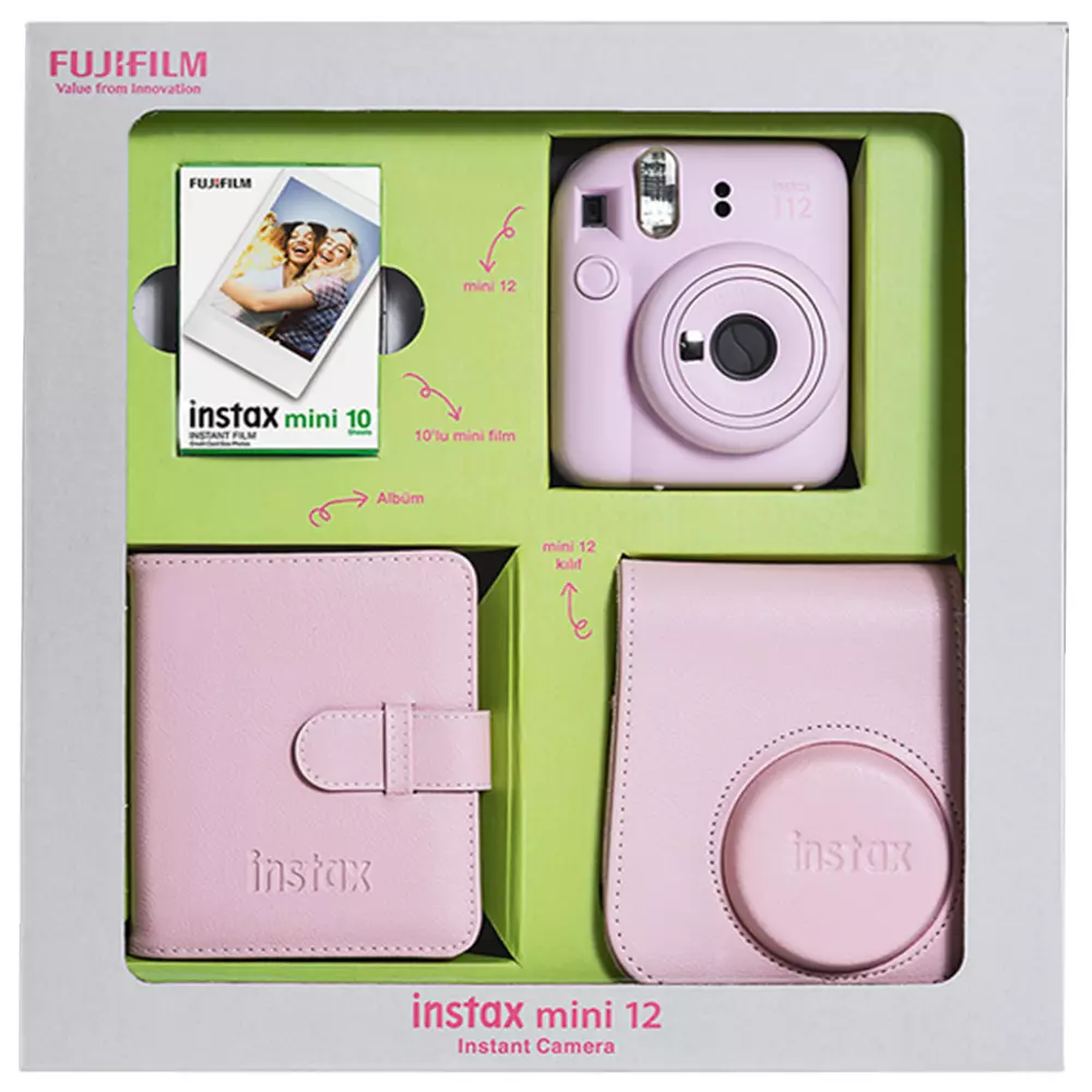 Фотоаппарат моментальной печати FUJIFILM INSTAX MINI 12 BUNDLE PINK (FOTSI00201) фото