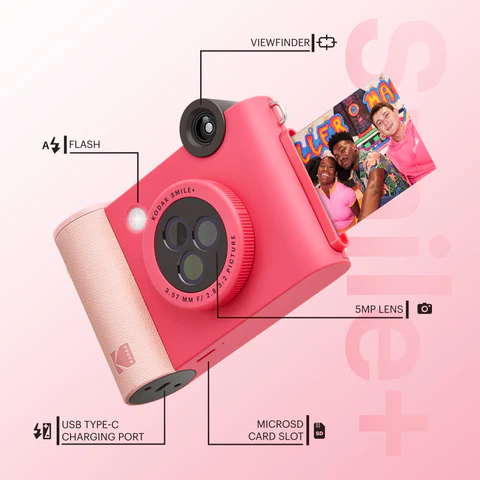 Фотоаппарат моментальной печати Kodak Smile+ фуксия (RODSMPCAMFS) фото