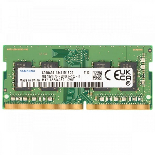 картинка Оперативная память для ноутбука  4GB DDR4 3200MHz Samsung SO-DIMM 1.2V M471A5244CB0-CWED0 от магазина itmag.kz