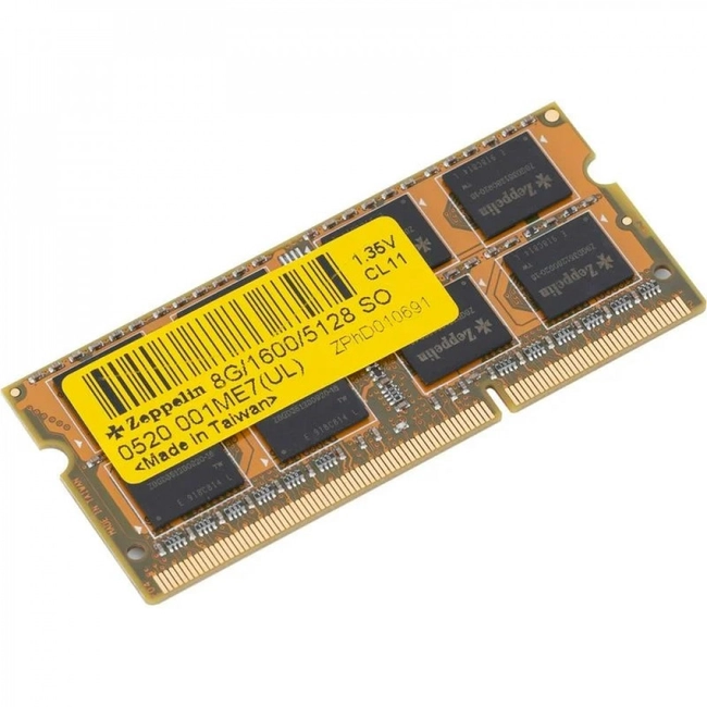картинка Оперативная память SO-DIMM DDR3 PC-12800 (1600 MHz)  4Gb Zeppelin (память для ноутбуков)  от магазина itmag.kz