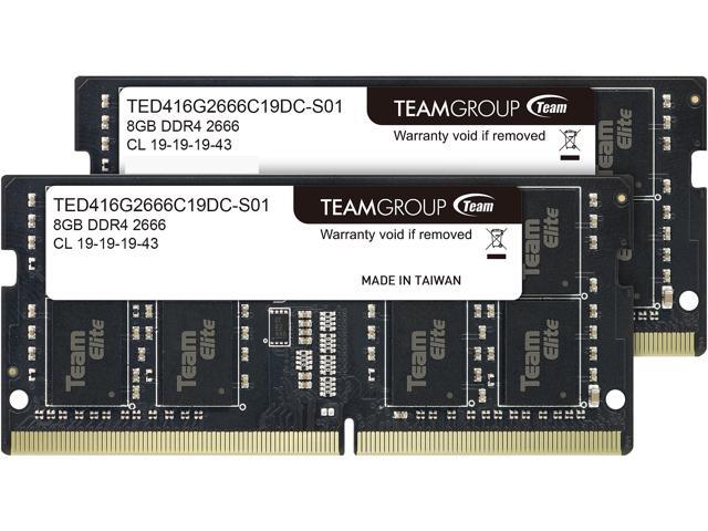 картинка Оперативная память для ноутбука 16GB Kit (2x8GB) DDR4 2666Mhz Team Group ELITE PC4-21300 CL19 SO-DIMM TED416G2666C19DC-S01 от магазина itmag.kz
