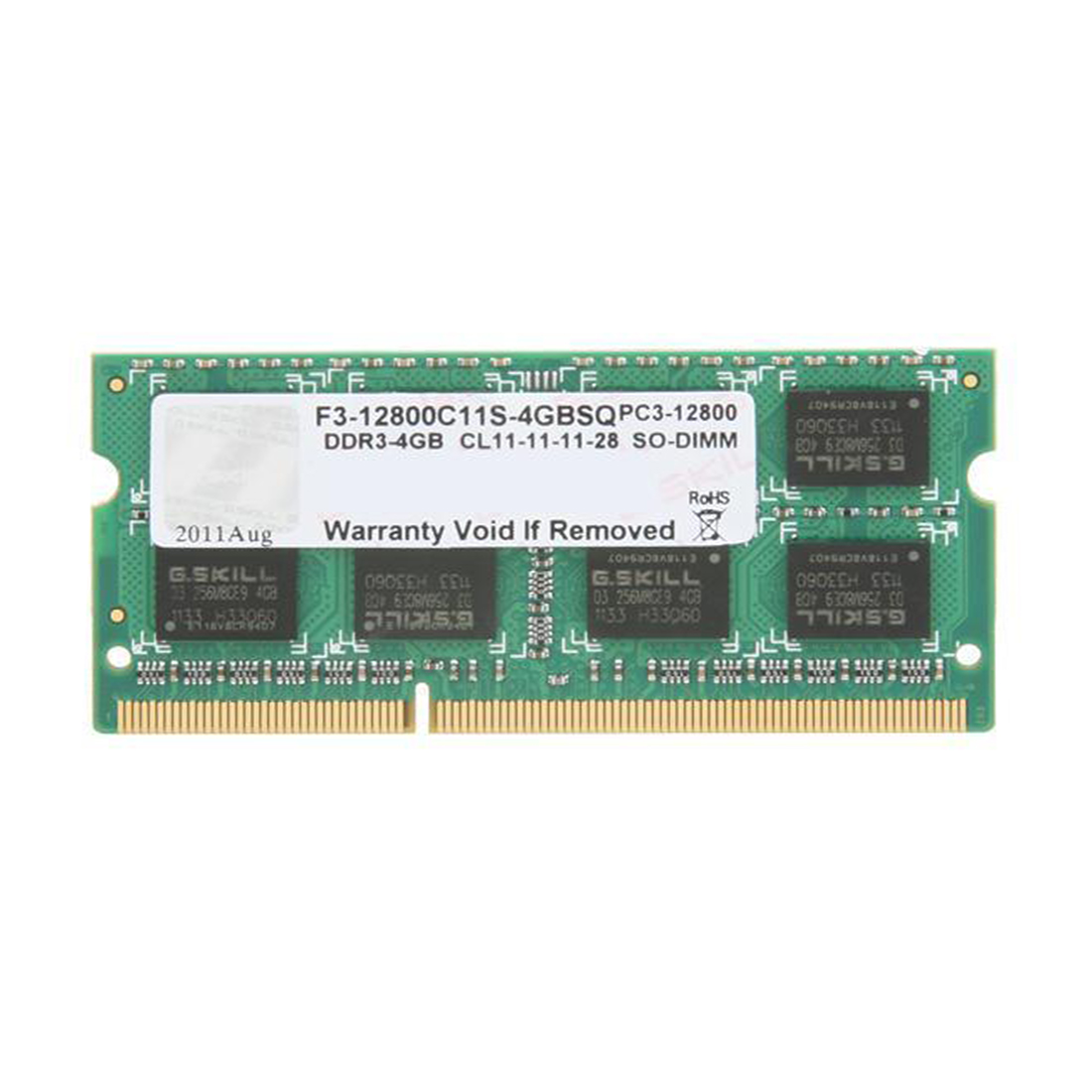картинка Оперативная память для ноутбука G.SKILL F3-12800CL11S-4GBSQ DDR3 4GB от магазина itmag.kz
