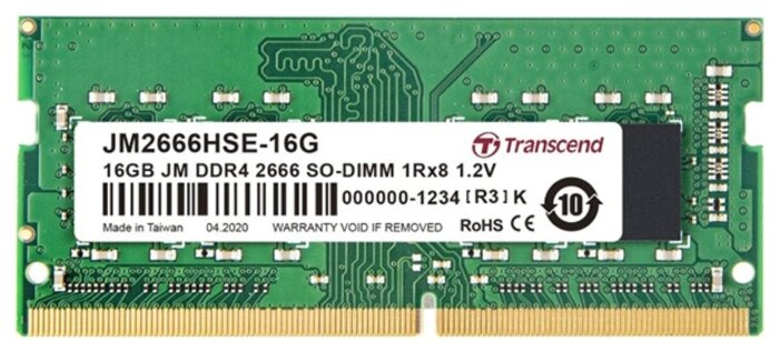 картинка Оперативная память для ноутбука DDR4 Notebook Transcend  JM2666HSE-16G от магазина itmag.kz