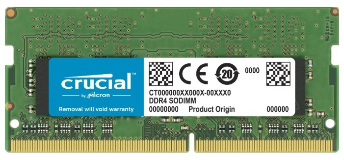 картинка Оперативная память для ноутбука 32GB DDR4 3200 MT/s Crucial PC4-25600 CL22 SO-DIMM1.2V CT32G4SFD832A от магазина itmag.kz