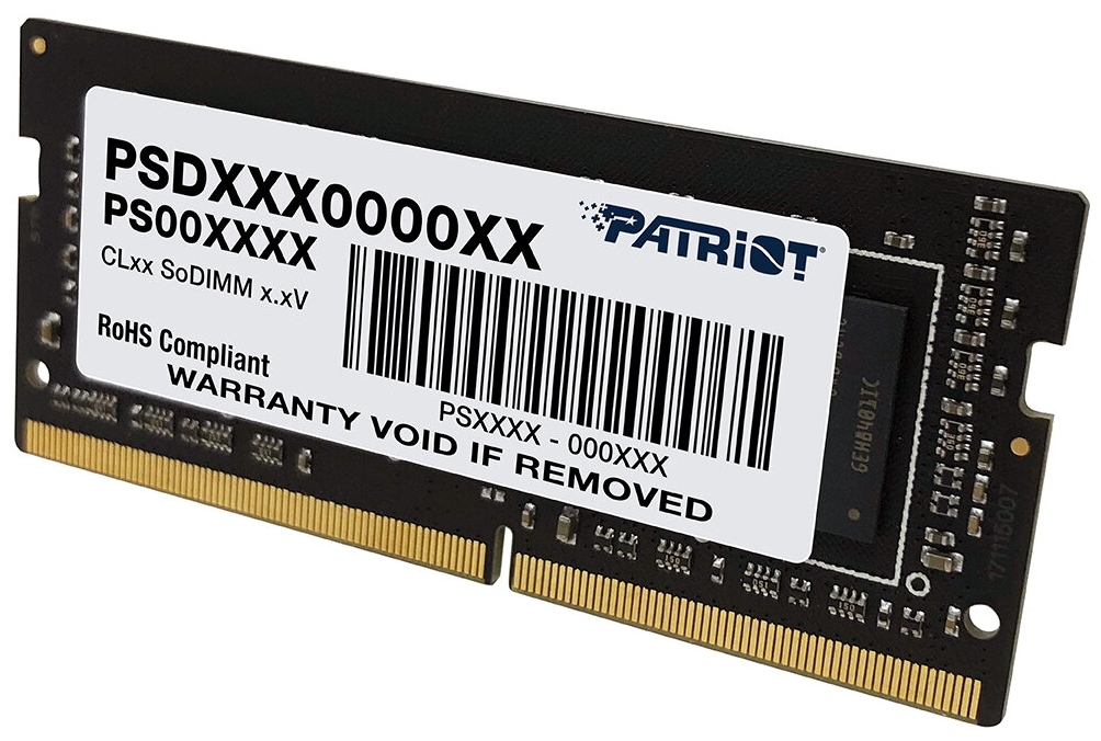 картинка Оперативная память SODIMM DDR4 PC-21300 (2666 MHz)  8Gb PATRIOT (память для ноутбуков) <1x8, 1.2V> от магазина itmag.kz