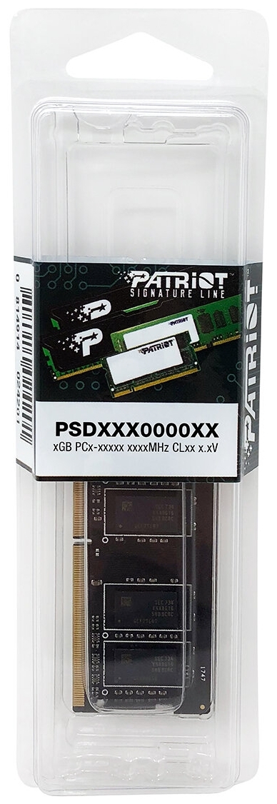 картинка Оперативная память SODIMM DDR4 PC-21300 (2666 MHz)  8Gb PATRIOT (память для ноутбуков) <1x8, 1.2V> от магазина itmag.kz