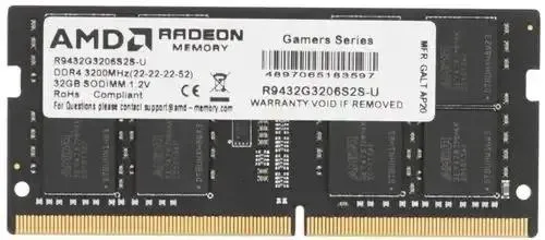 Оперативная память для ноутбука AMD Radeon R7 Performance Series 32Gb DDR4 3200MHz (R9432G3206S2S-U) фото