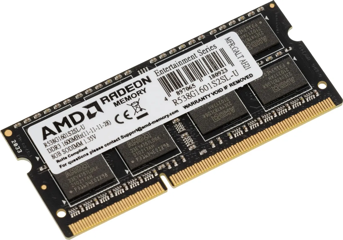  Оперативная память для ноутбука 8Gb DDR3L 1600MHz (R538G1601S2SL-U) фото