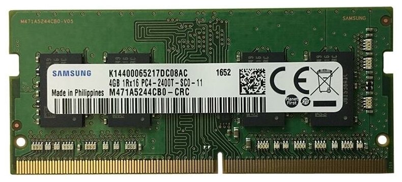 картинка Оперативная память для ноутбука Samsung 4GB DDR4 2400 SO DIMM M471A5244CB0-CRC от магазина itmag.kz