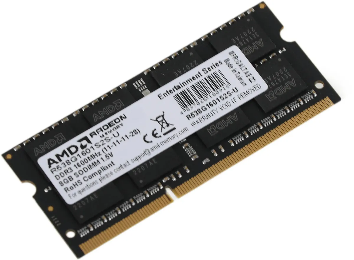 Оперативная память для ноутбука 8Gb DDR3 1600MHz (R538G1601S2S-U) фото