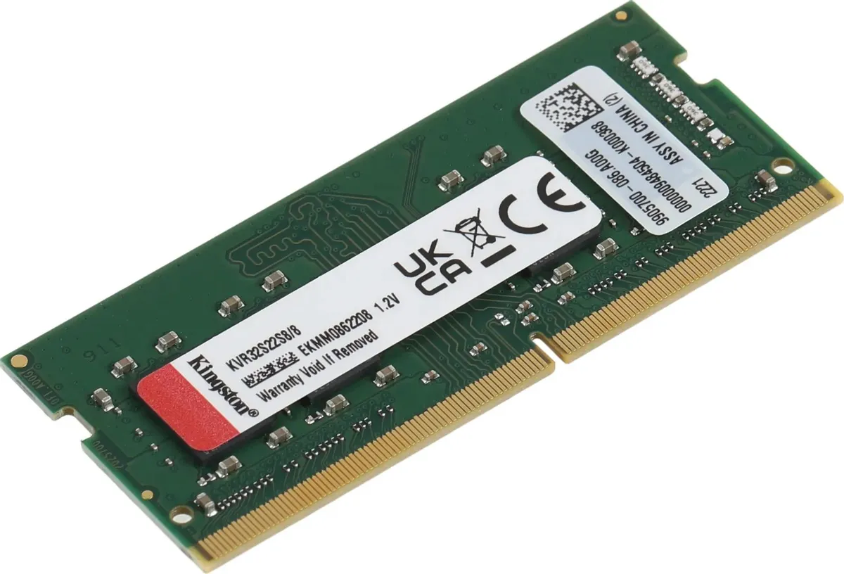 Оперативная память для ноутбука Kingston KVR32S22S8/8WP DDR4 SO-DIMM 8Gb 3200MHz (KVR32S22S8/8WP) фото