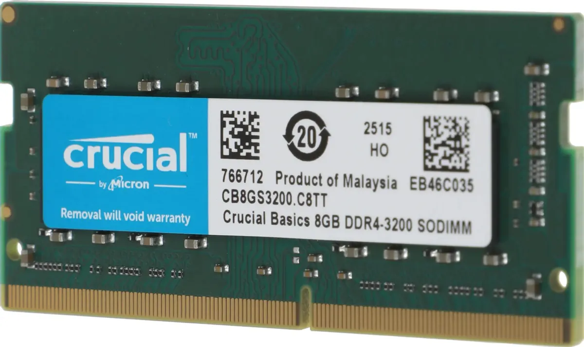 Оперативная память для ноутбука Crucial Basics DDR4 8GB 3200 MHz (CB8GS3200) фото