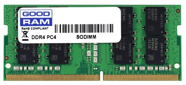 картинка Оперативная память для ноутбука 16GB DDR4 2400Mhz GOODRAM PC4-19200 SO-DIMM 1.2V GR2400S464L17/16G от магазина itmag.kz