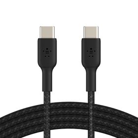 Кабель Belkin USB-C - USB-C, 1M, в оплетке с фиксатором, Черный (CAB011BT1MBK) фото
