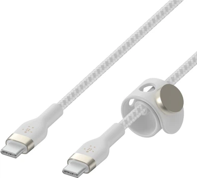 BELKIN  USB-C to USB-C 2.0 Braided silicone, 3M, White (CAB011BT3MWH) фото