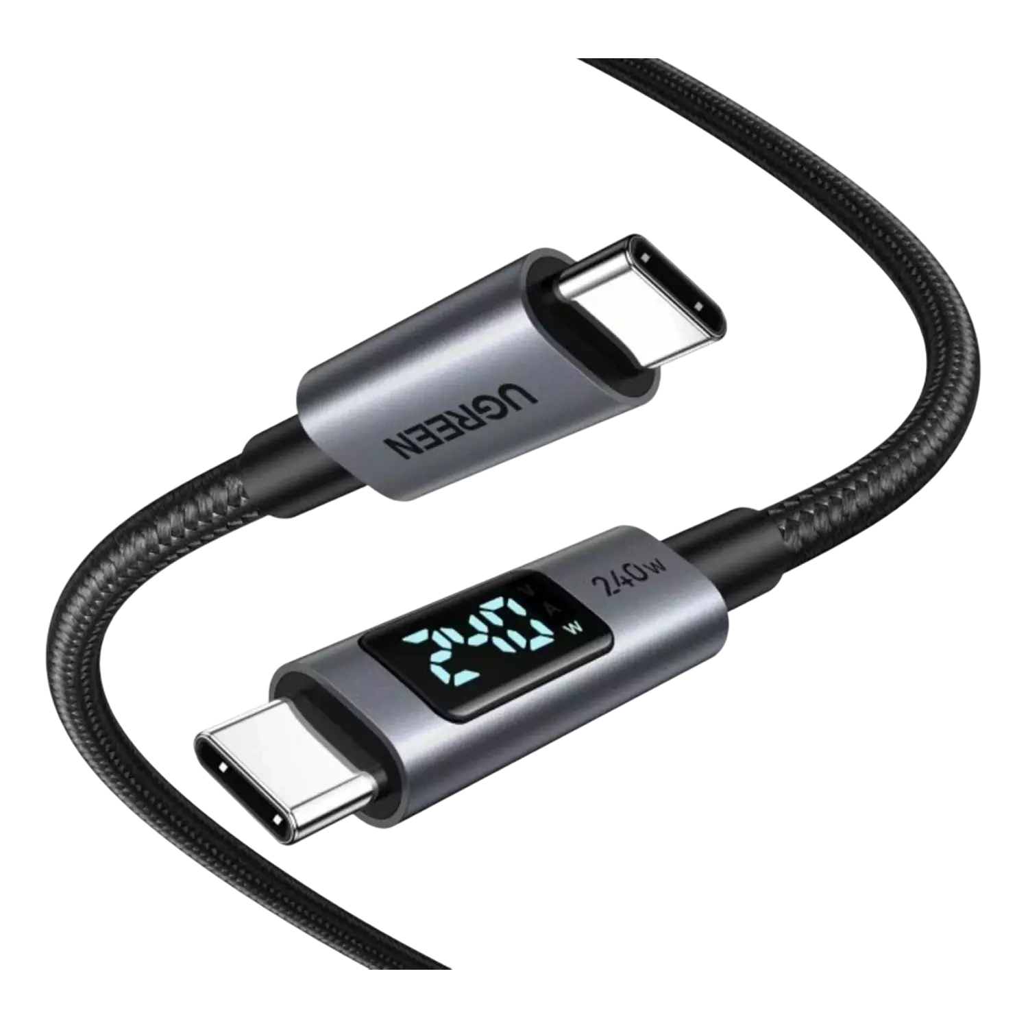 Кабель UGREEN USB C - USB C, 480Mbps, 240W, 2m L530 (65867)  фото
