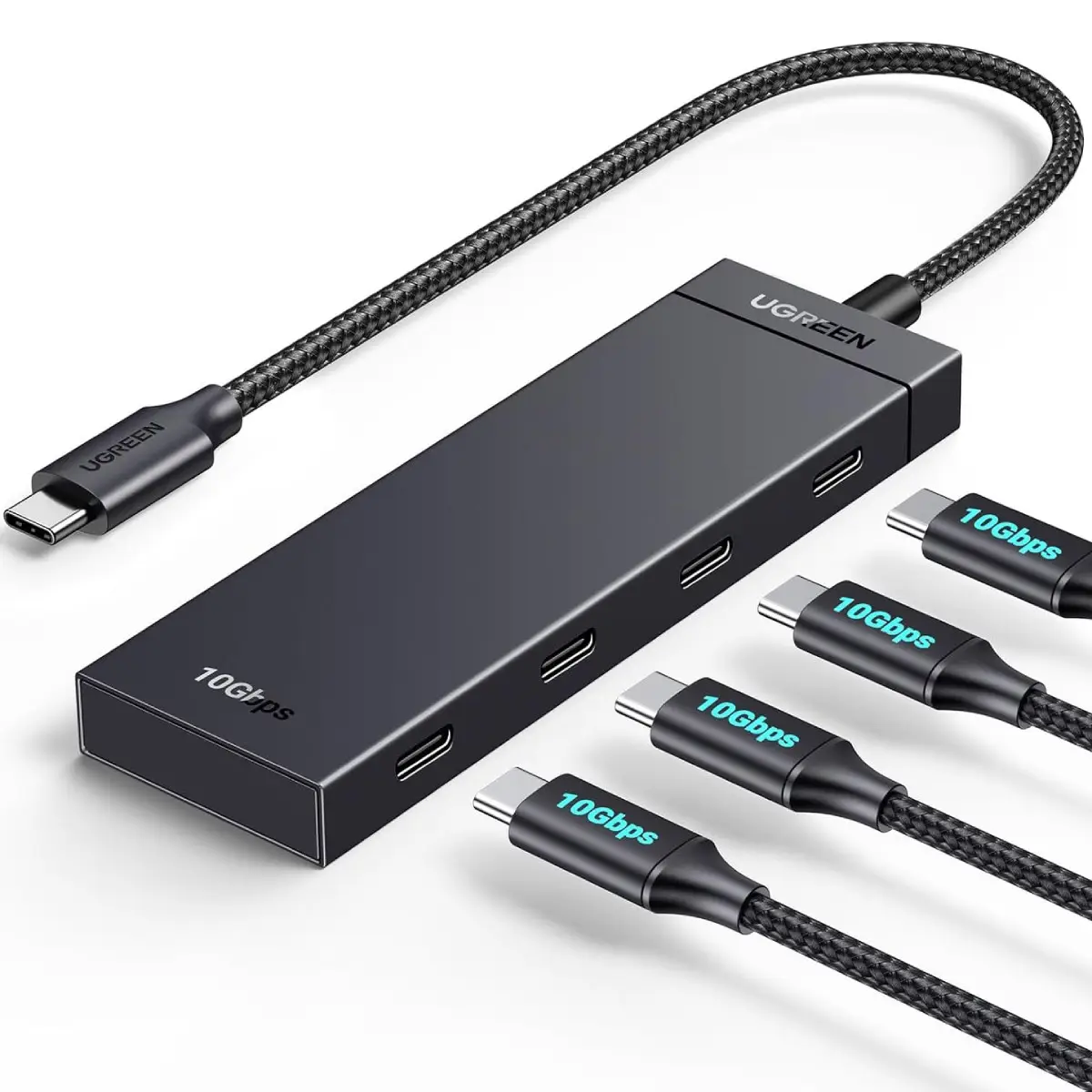 USB-хаб Ugreen CM806 USB 3.2 Type-C to 4хType-C 3.2 Black (35584) фото