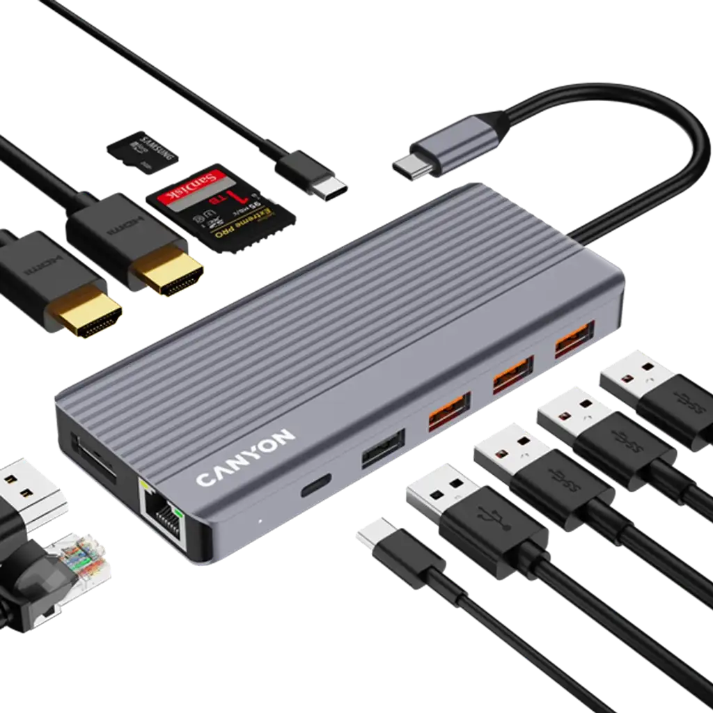 USB хаб canyon DS-16 - Grey (CNS-TDS16) фото
