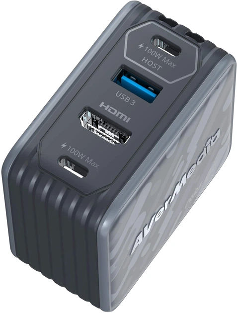 Карта видеозахвата Зарядный блок + передача данных  AverMedia Core GO, Charging 100W, black GC313 (40AAGC313AWN) фото