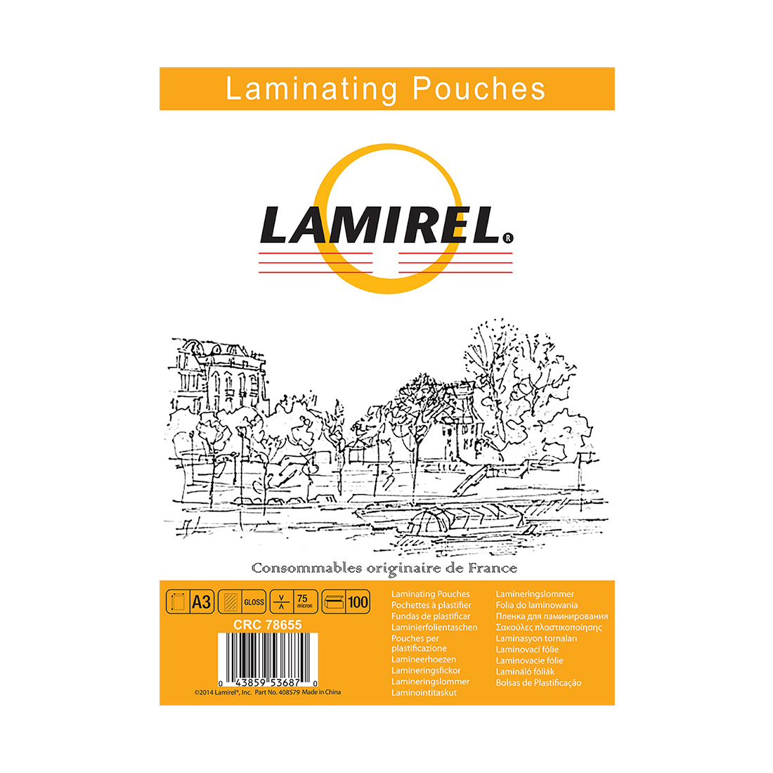 картинка Пленка для ламинирования  Lamirel LA-78655 А3, 75мкм, 100 шт. от магазина itmag.kz