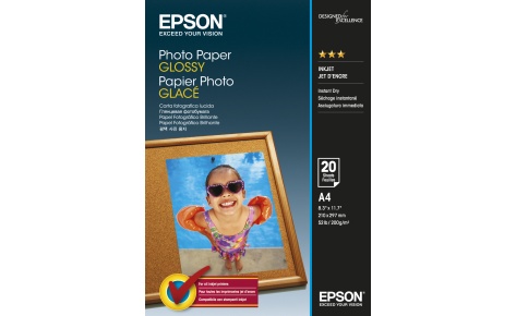 картинка Бумага для струйной печати Epson C13S042538 Glossy Photo Paper, глянцевая, A4, 20 листов от магазина itmag.kz